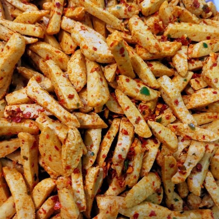 

CCF Cikasep - BASRENG Pedas Daun Jeruk Kemasan 1KG Cemilan Instan Makanan Snack Food Goreng Camilan