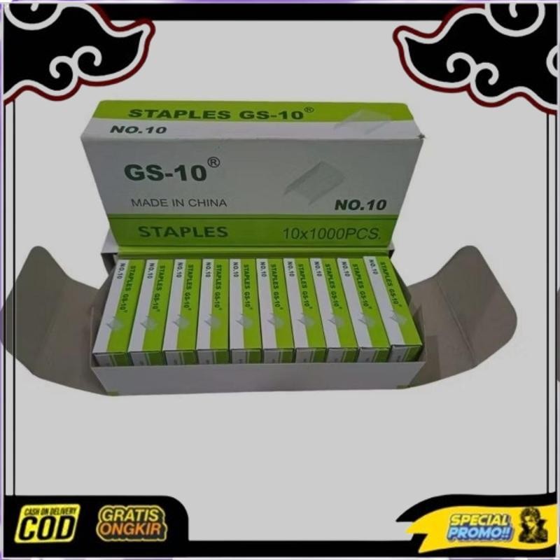 

Trending 1Box Isi 10 Pak Kecil Isi Staples Gs 10 Ada 10X1000Pcs Stapler Refill No 10