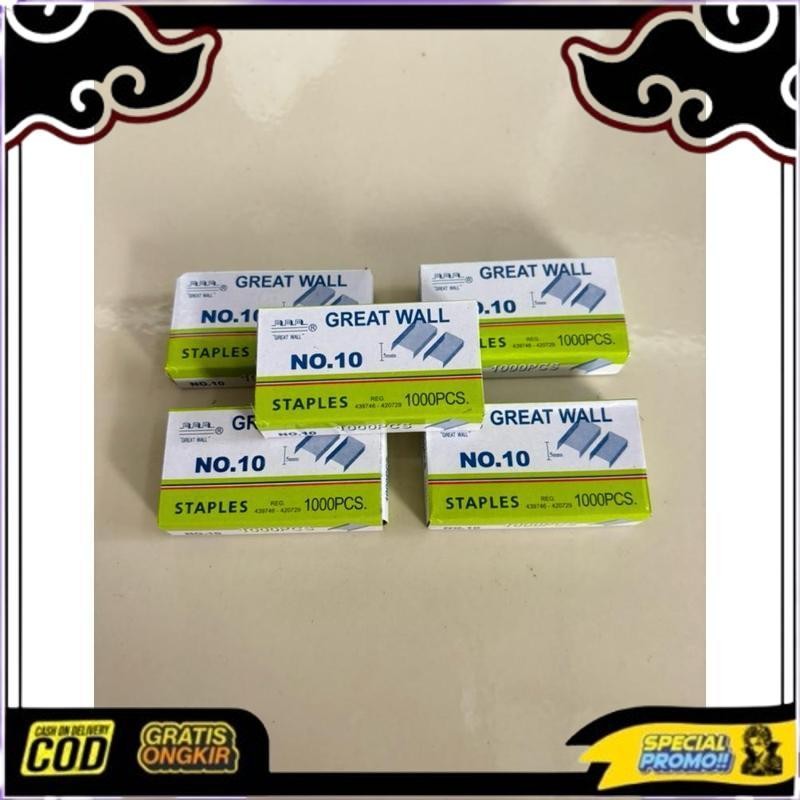 

Smile Today Isi Staples Greatwall No.10 Harga Ecer/ Refill Staples No.10