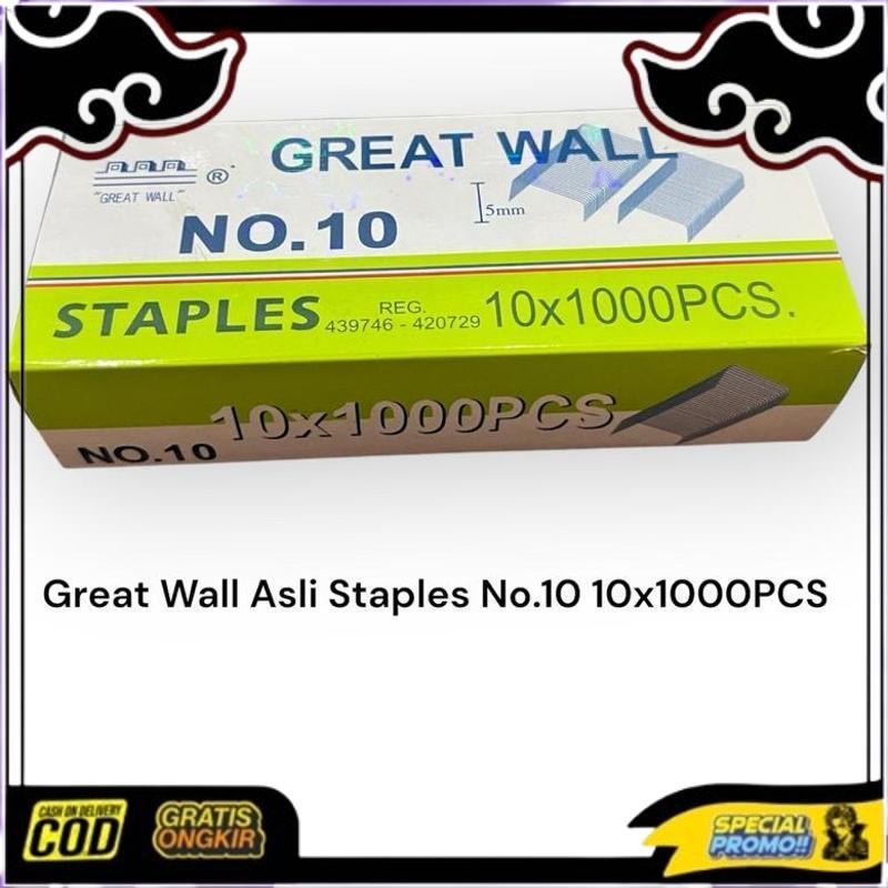 

Terbaik Today Isi Staples Great Wall Asli No.10 1 Pak=10X1000 Pcs