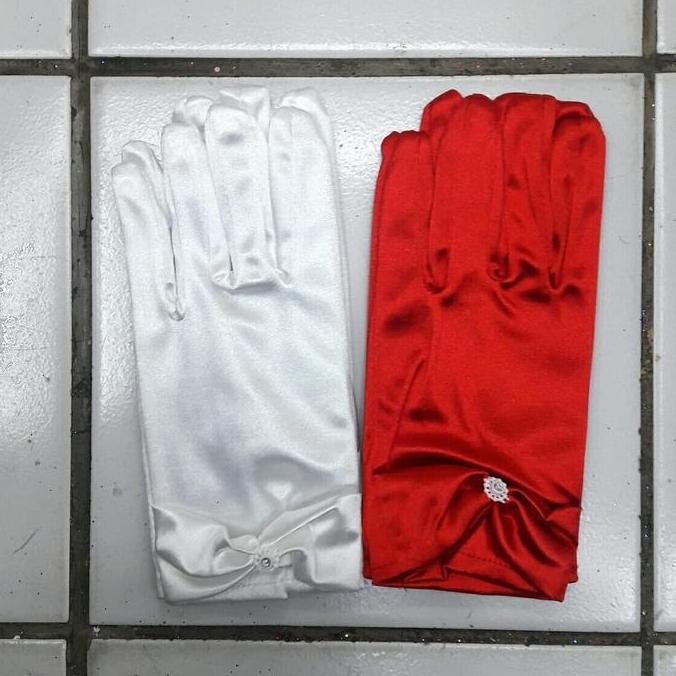 Sarung Tangan Pendek Satin Anak