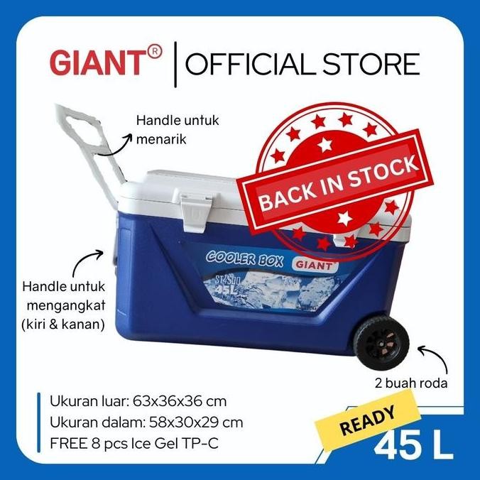 Cool Box Besar 45 Liter Cooler Box Troli Box Es