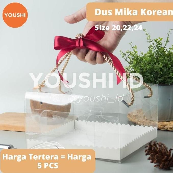 Dus Kue Tart Mika/Box Kue Tart Mika/Cake Box Dus Pudding Transparan
