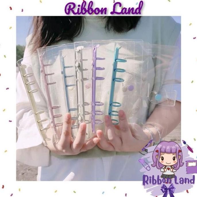 

Binder A5 A6 Cover Pvc Transparan Notebook Diary Besi Warna Colour Binder Premium 6 Ring