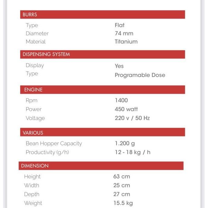 Coffee Grinder - Maquinos Grinder E75T Burr Titanium Penggiling Kopi Espresso