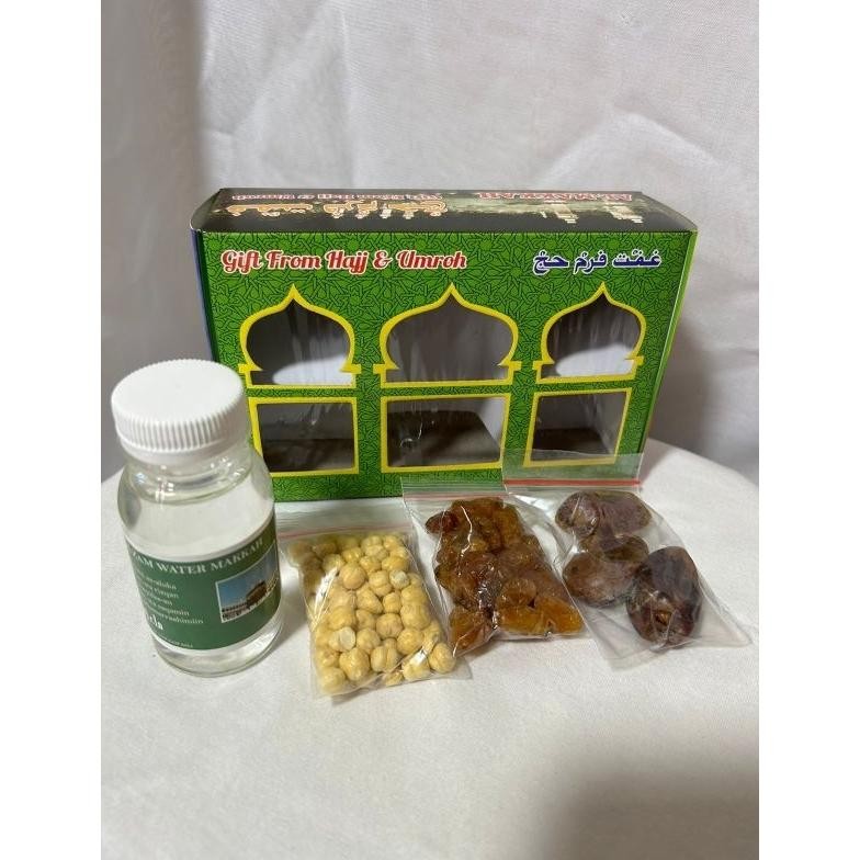 

Oleh Oleh Haji Dan Umroh Paket Kotak 50Pcs Lengkap(Air Zam Zam 80Ml Full)