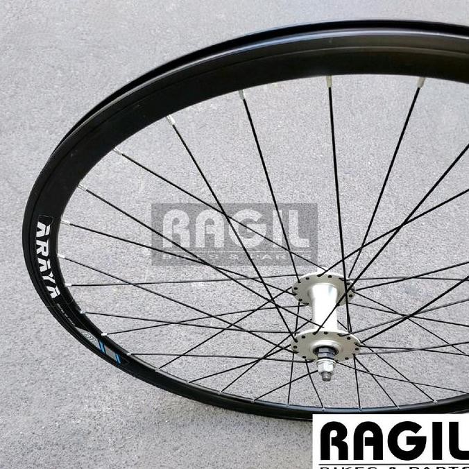 WHEELSET SEPEDA 700C ARAYA AR731 FIXIE P ROAD BIKE HUB FREEHUB JARI VELG RIM RIMS DOUBLE WALL LUBANG