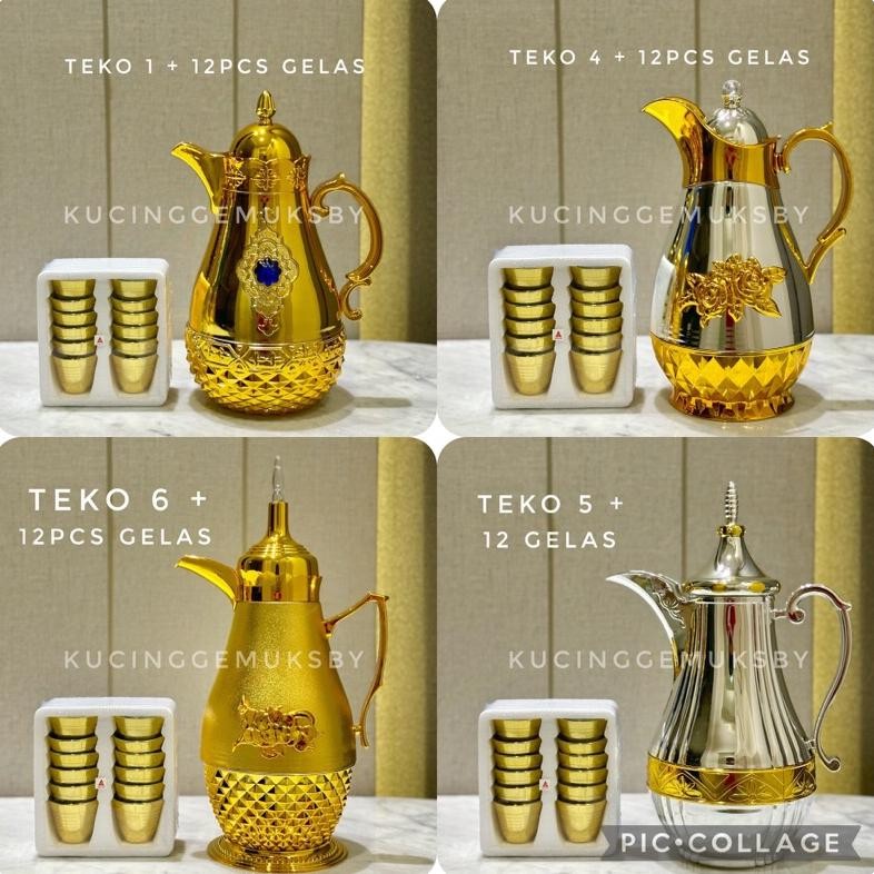 Set Paket Teko Arab Haji Umroh + 12pcs gelas air Zam zam vacum flask