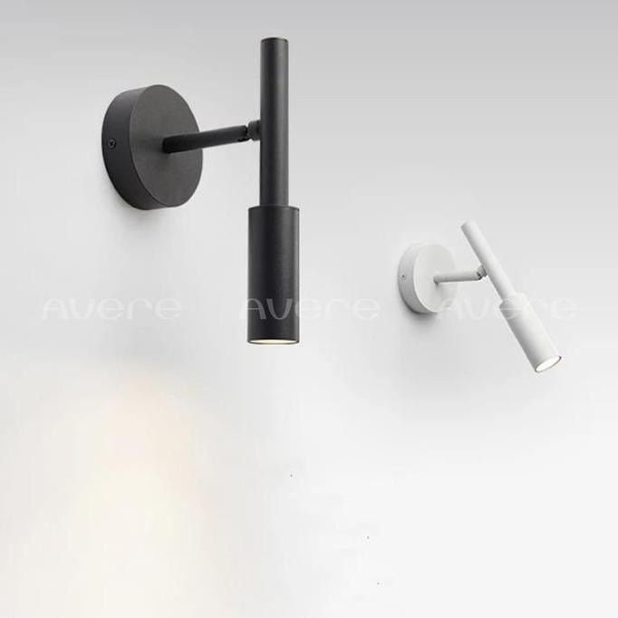 Wall Lamp / Lampu Dinding Baca Bedside Hitam Putih Minimalis | Chester