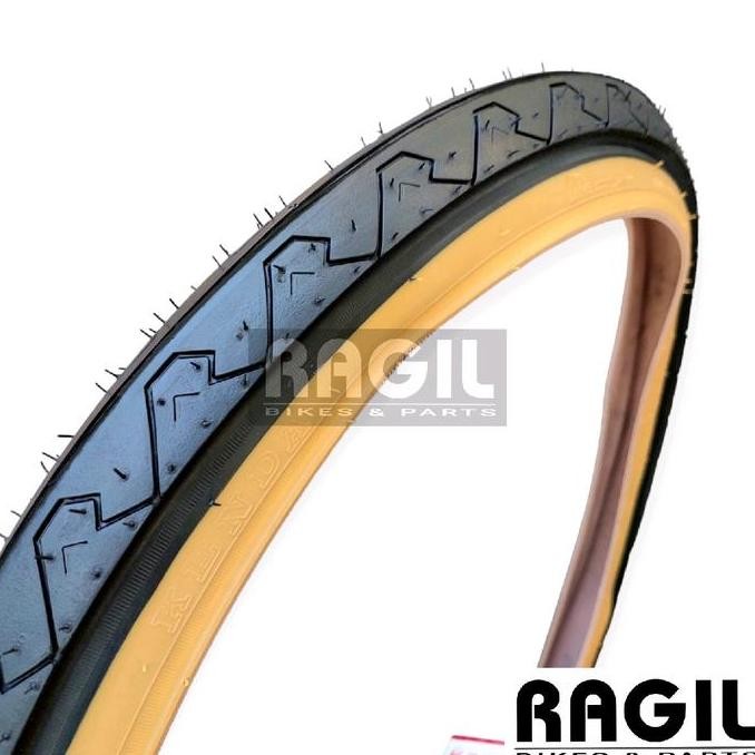 BAN LUAR SEPEDA 26 x 1.95 KENDA GUMWALL 26x1.95 K90 SKINWALL TANWALL MTB FEDERAL HITAM KUNING HALUS