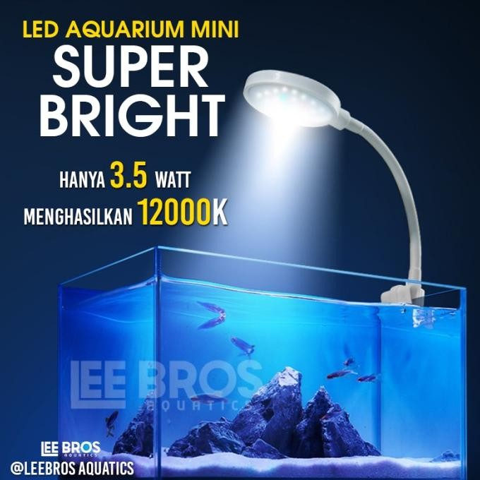 Lampu Aquarium Mini / LED Aquarium / Lampu Aquarium Jepit MURAH