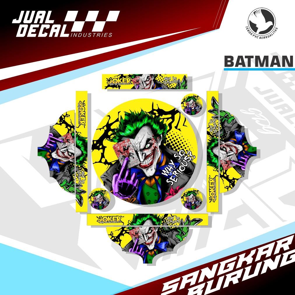 Stiker Sangkar Lovebird JOKER KARTU Stiker Tebok PVC Batman Pleci Custom Variasi MURAH
