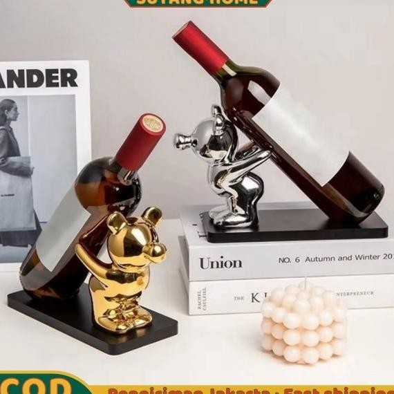 Terlaris SutangRak Botol Anggur Minuman Bottle Rack Red Wine Rack Dekorasi Meja Bar Koleksi Souvenir