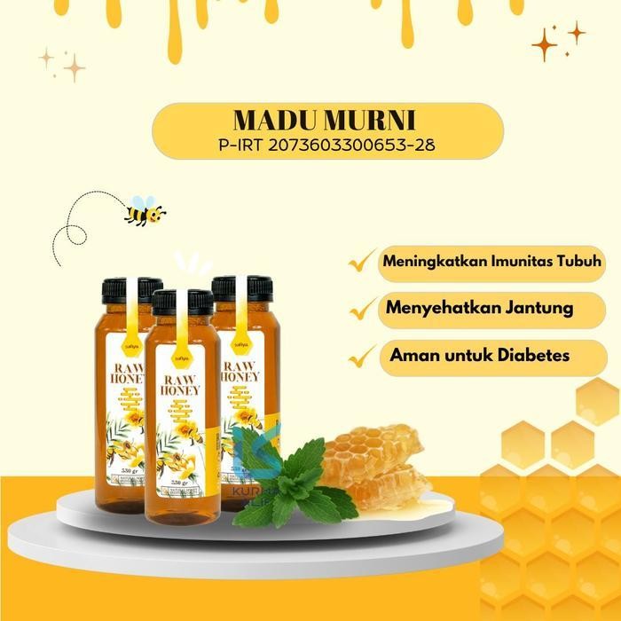 

Rps [Promo Madu 3 Botol] Madu Murni Safiya Asli Raw Honey Multiflora