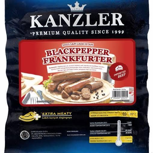 

Ff Kanzler Sosis Sapi Lada Hitam Black Pepper Blackpepper Frankfurter
