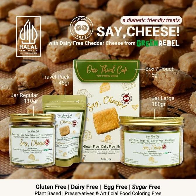 

RPS Say,Cheese! cookies gluten free tanpa susu tanpa telur bebas gula diabetic friendly - One Third Cup