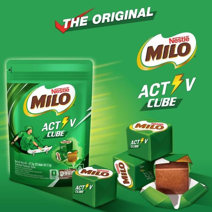 

RPS MILO ACTIV Cube Pouch Snack Rasa Cokelat 67.5gr