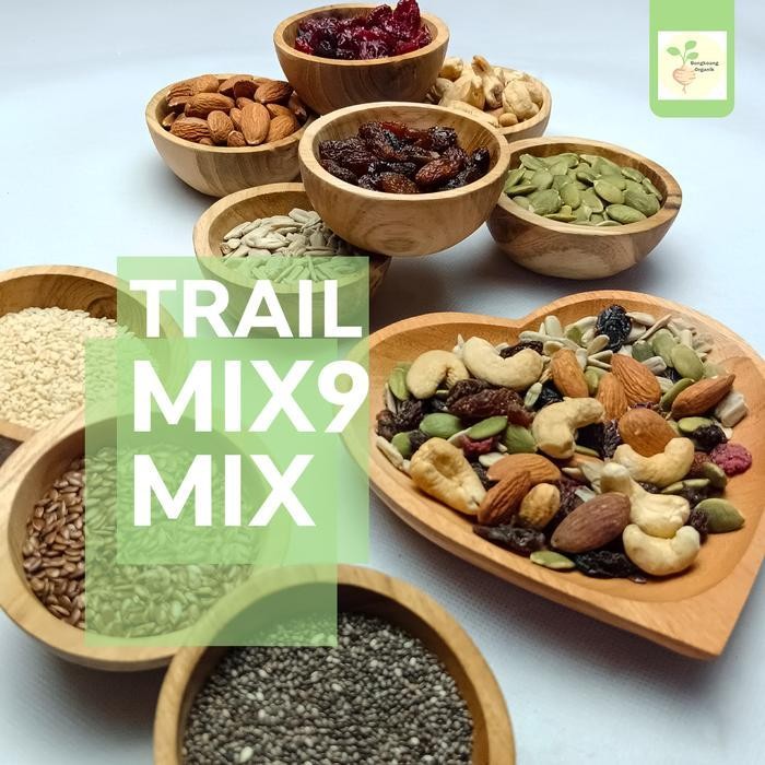 

Rps Super Trail Mix 250Gr - Almond Cranberry Cashew Sunflower Seed Raisin Chia Seed Pumpkin Seed Flaxseed Sesame Seed Camilan Kacang - Regular (5 Mix)