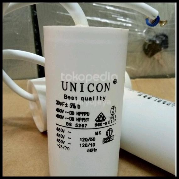 Kapasitor 30 uf 450 Vac Unicon Kabel