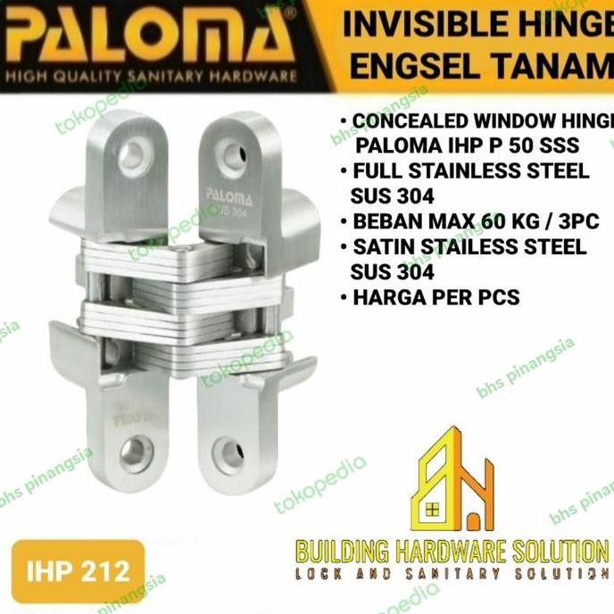 Invisible Hinge Concealed Paloma Ihp 212 Engsel Tanam Jendela Sus 304