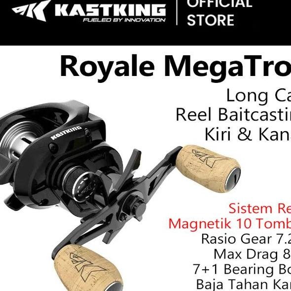 Kastking Royale Megatron Reel Pancing Baitcastinggulungan Pancing Baitcasting Lempar Jauh 7.21 Rasio