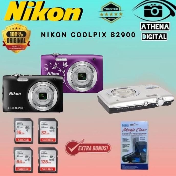 Promo KAMERA NIKON COOLPIX S2900 / KAMERA DIGITAL COOLPIX S2900 Lens - BOX PUTIH, CAMERA ONLY COD