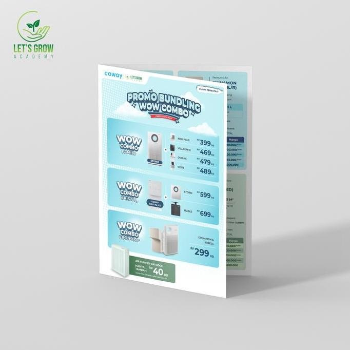 

TERSEDIA BROSUR COWAY ART PAPER DESAIN PREMIUM FULL COLOR