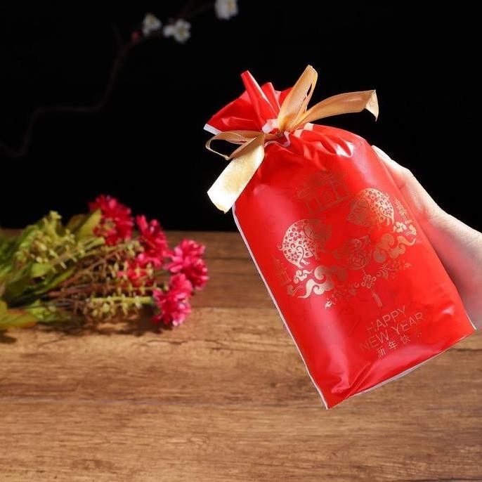 

drawstring Sangjit Plastic Goodie Bag / plastik bungkus permen lamaran