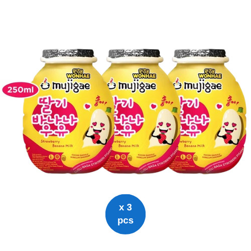 

Mujigae Banana Milk Strawberry 250ml x 3 pcs