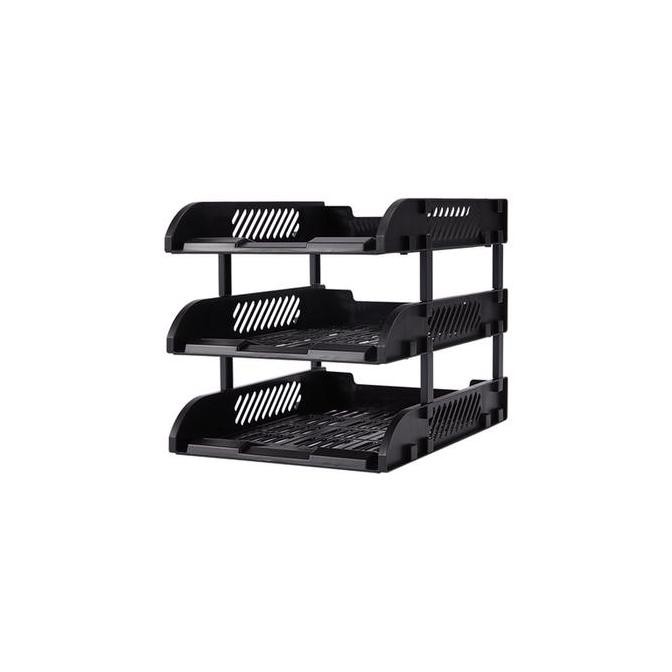

Stok Terbatas Bantex File Tray Rak File Susun Letter Tray Plastik Pp 3 Susun Biru Hitam