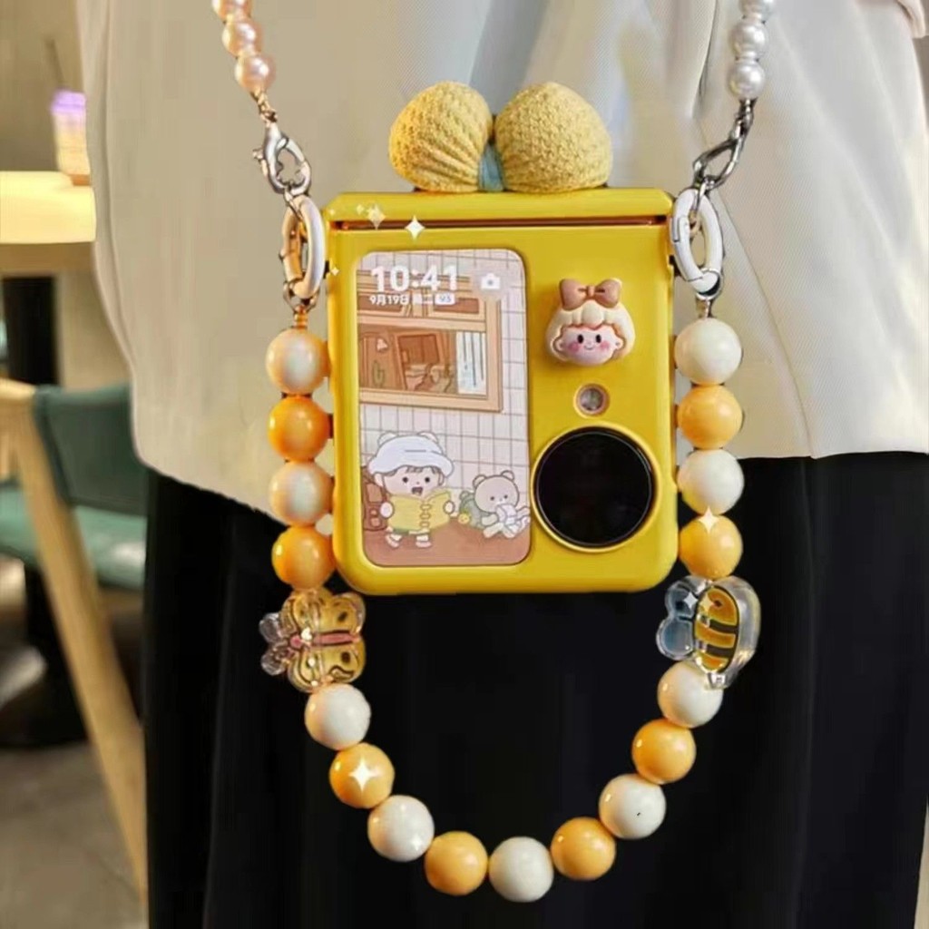 [Bengkel Cerdas] [COD] Cocok untuk casing ponsel OPPO Find N3 Flip, tas selempang layar lipat Motoro