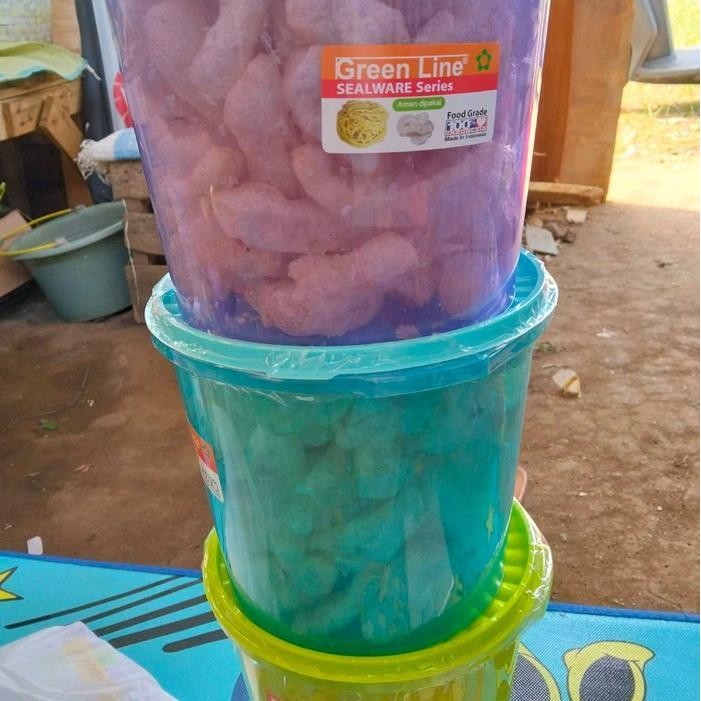 

FF KERUPUK kulit sapi toples 5liter dapat 3 toples varian rasa Camilan Pedas Snack