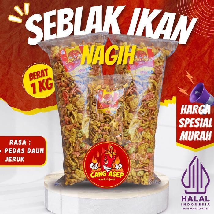 

FF 1BAL KRUPUK IKAN JADUL PEDAS SUPER-asep cemilan makanan ringan snack Food kripik pedas