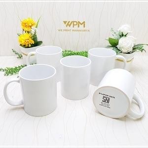 Bisa Cod Mug Polos Putih Coating Import Siap Cetak ||