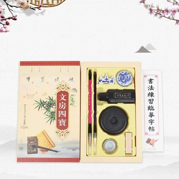 

TERLARIS! 1 Set Kaligrafi Tinta Set Belajar Seni Ink Tinta Pen Stand Kuas Menulis