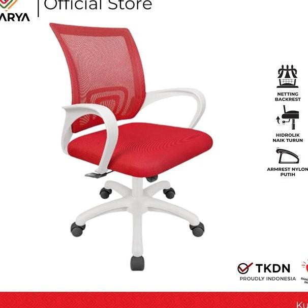 Kursi Kantor Kursi Gaming Kursi Jaring Kursi Staff Zeyn Merah Baru