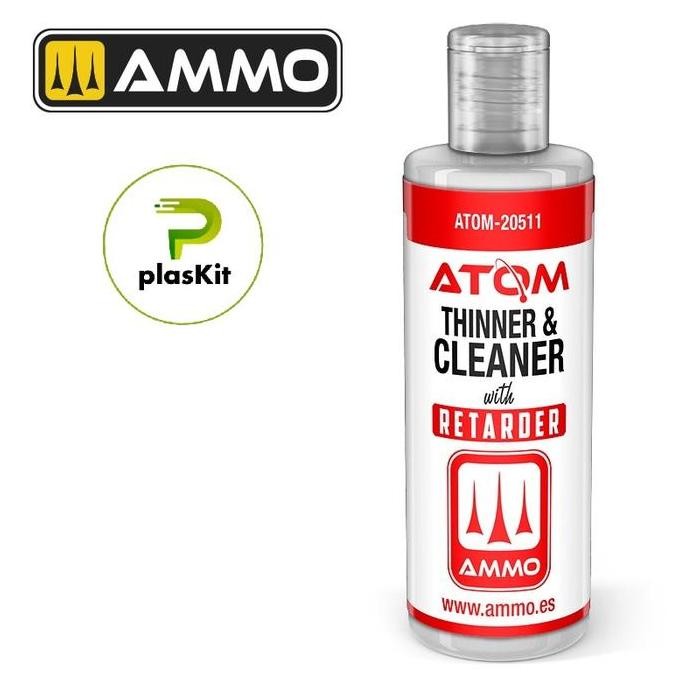 

20511 : Thinner & Cleaner with RETARDER 60ml ( for Brush & Airbrush ) ATOM Ammo