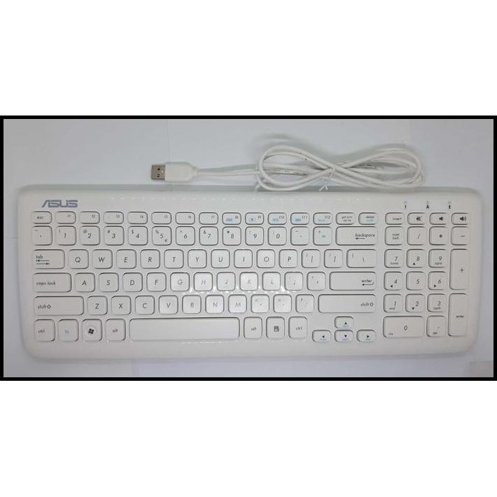 ASUS Keyboard KU-0902 Dekstop Wire PC Komputer USB White.