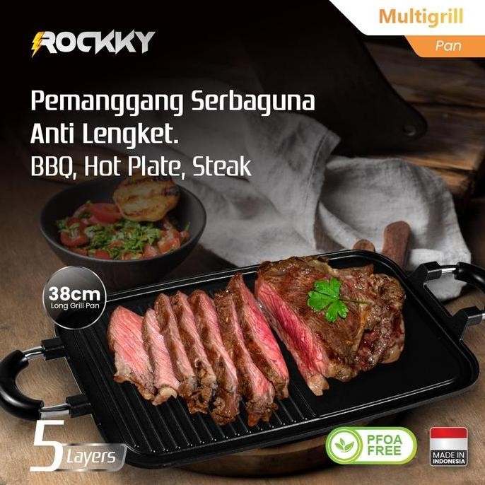 ROCKKY MULTI GRILL PAN (PEMANGGANG) ORIGINAL DAN TERPERCAYA