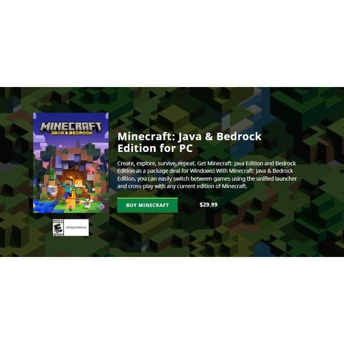 Minecraft Java Edition Original Redeem Code Untuk Pc & Laptop Berkualitas