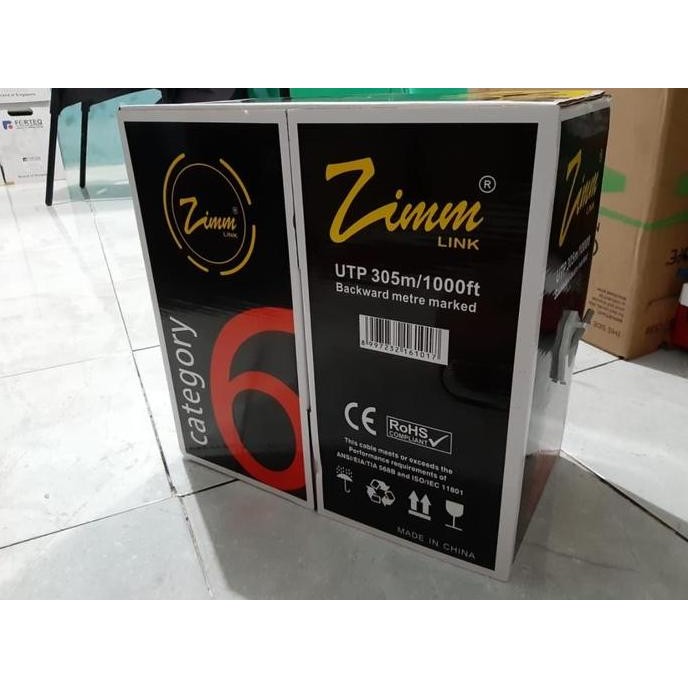 Kabel UTP CAT6 Zimmlink Kabel LAN UTP Zimlink CAT 6 1Roll 305 Meter