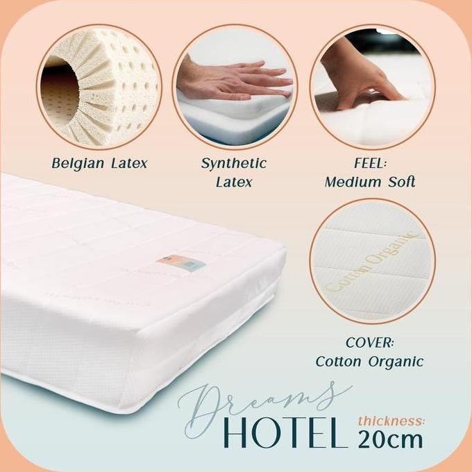 SL Kasur Latex Dreams Hotel 20Cm Uk. 90x200 - 200x200cm - Kasur Kesehatan - Kasur Orthopedic