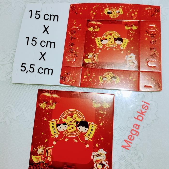 

IX kotak kue keranjang imlek isi 4/dus kue imlek 15x15x5,5/kotak dus kue