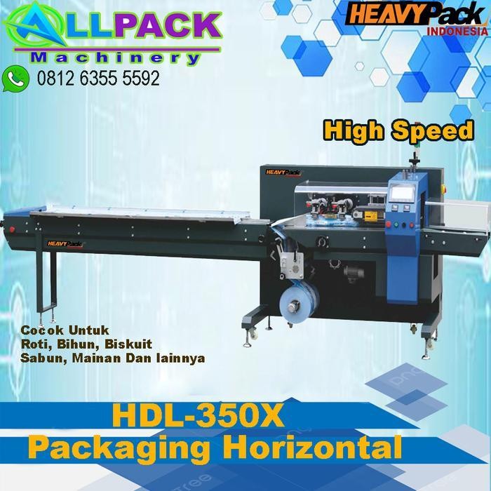 MESIN PENGEMASAN SABUN ROTI AUTOMATIS HORIZONTAL HDL-350X HIGH SPEED