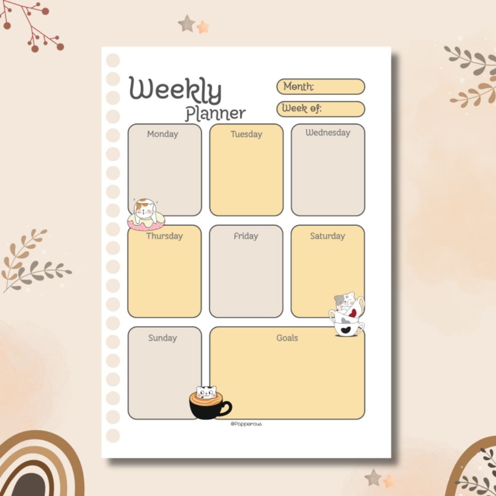 

Isi Binder/Loose Leaf/Kertas Binder A5 - Cute Cat