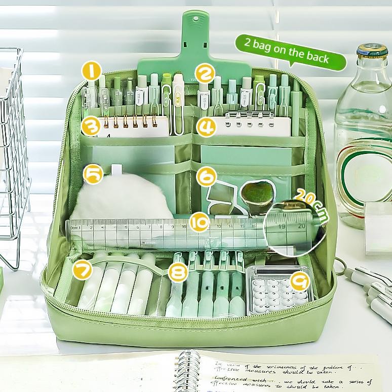 

Tempat Pensil Korea Jumbo 12 Layer Kanvas Nylon