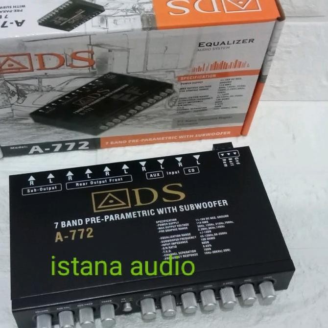 Parametrik Pre Amp ADS A--772 Equalizer ADS 772 with subwoofer  A-772