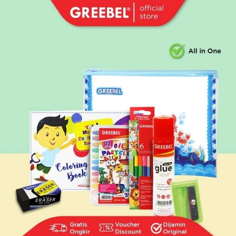 

Greebel Paket Alat Tulis TAB 2017 / set ATK crayon pensil warna pulpen