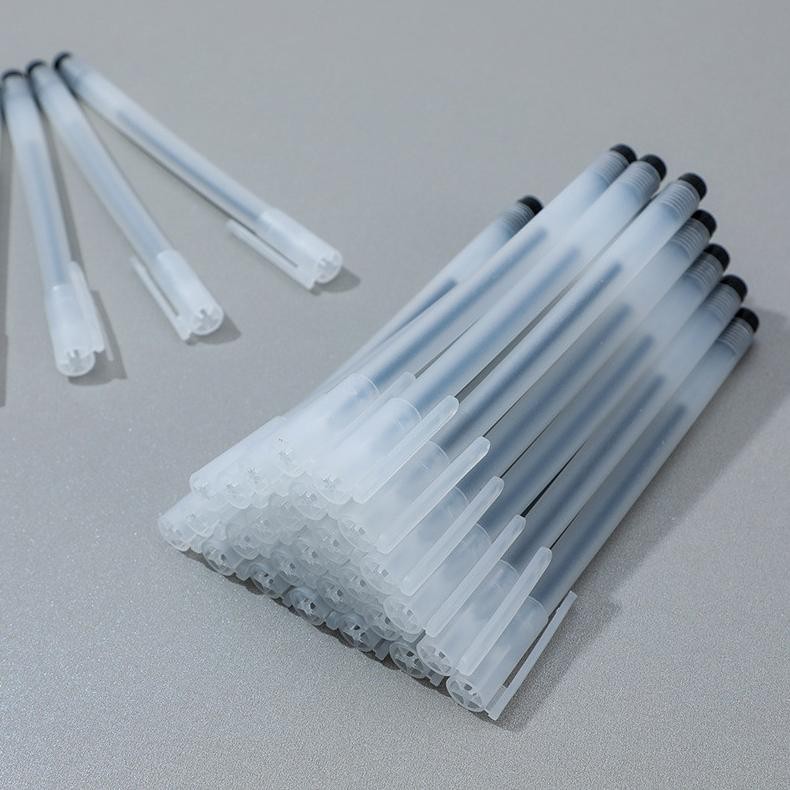 

PN06 Pena Set 50 Pcs Pulpen Gel Hitam 0.5mm Pulpen Runcing Transparan Cangkang Buram Alat Tulis Kantor dan Sekolah