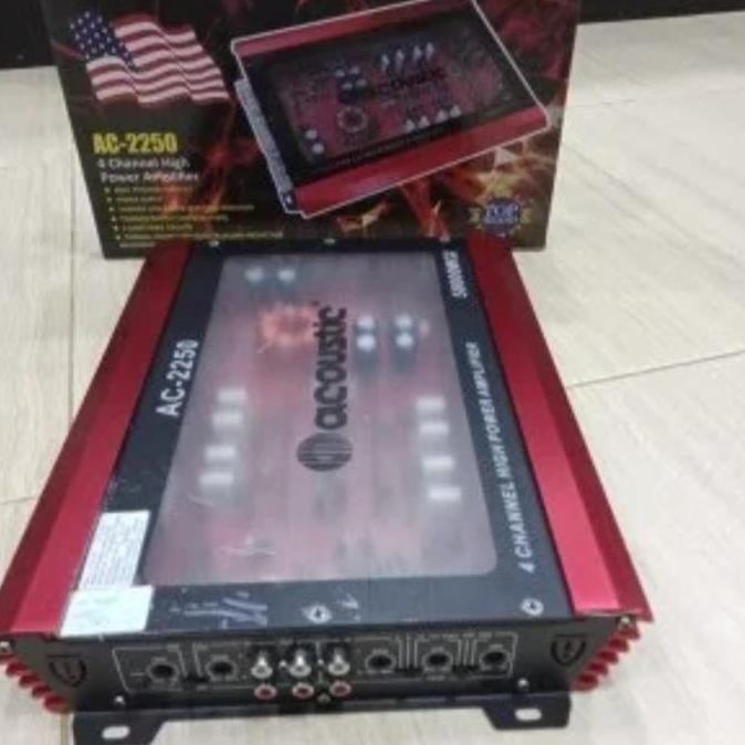 Power Amplifier mobil 4 Channel ACOUSTIC AC-2250 MOSFET ASLI 50. w